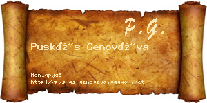 Puskás Genovéva névjegykártya