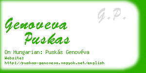 genoveva puskas business card