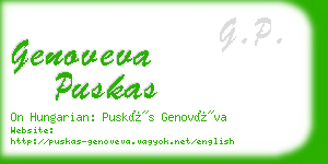 genoveva puskas business card